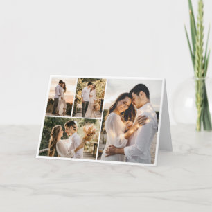 Cartão Crie a sua própria colagem de 4 fotos