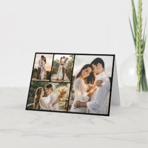 Cartão Crie a sua própria colagem de 4 fotos