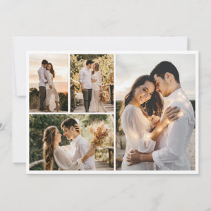 Cartão Crie a sua própria colagem de 4 fotos