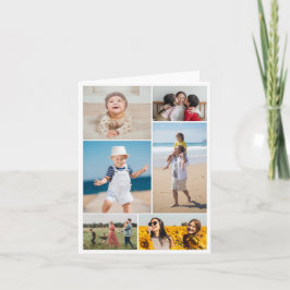 Cartão Crie a sua própria colagem de 6 fotos