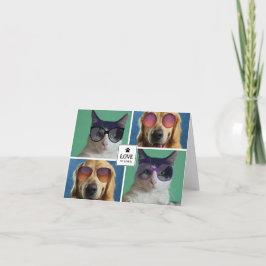 Cartão Crie A Sua Própria Colagem Fotográfica De 4 Pet