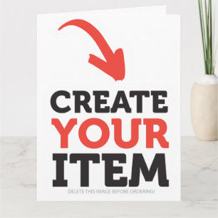 Cartão CRIE-O-SEU Personalizado envie seu design Gigante