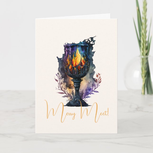 Cartão Crie Seu Próprio Cálice de Fogo (Frente)