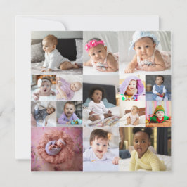 Cartão Crie Seu Próprio Colagem de 15 Fotos