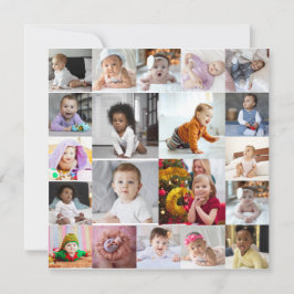 Cartão Crie Seu Próprio Colagem de 20 Fotos