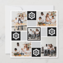 Cartão Crie seu próprio Colagem de 5 Fotos Florais