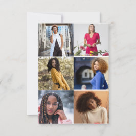 Cartão Crie seu próprio colagem de 6 fotos