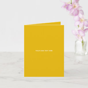 Cartão Crie Seu Próprio Design Amarelo Personalizado