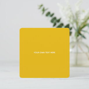 Cartão Crie Seu Próprio Design Amarelo Personalizado