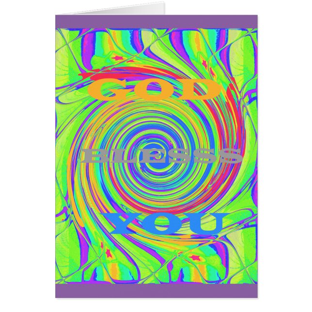 Cartão Crie seu próprio Deus abençoe seu texto inspirador (Frente)