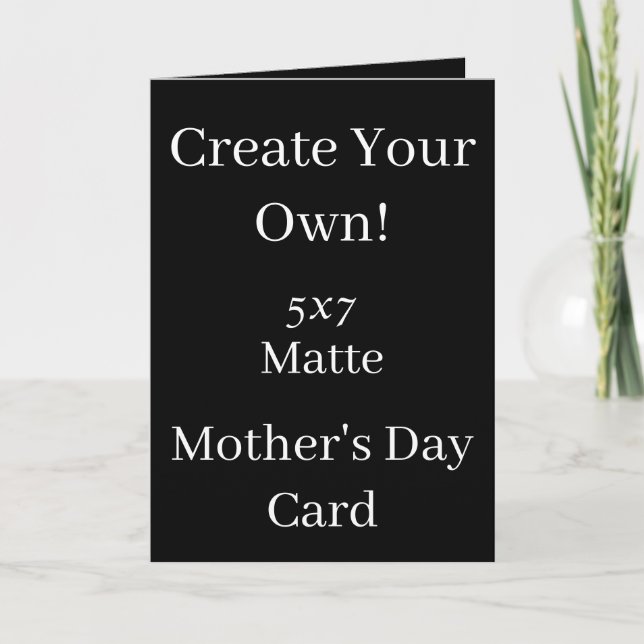 Cartão Crie seu próprio Dia de as mães preto (Frente)