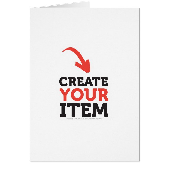 Cartão CRIE-SEU PRÓPRIO DIY Faça upload personalizado de  (Frente)