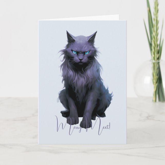 Cartão Crie seu próprio Gato Preto Mágico (Frente)