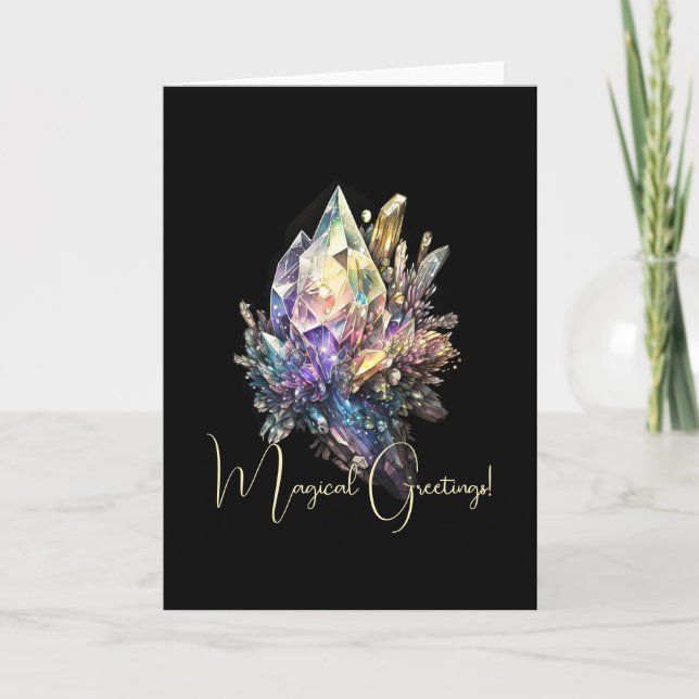 Cartão Crie seus próprios cristais amarelos (Frente)