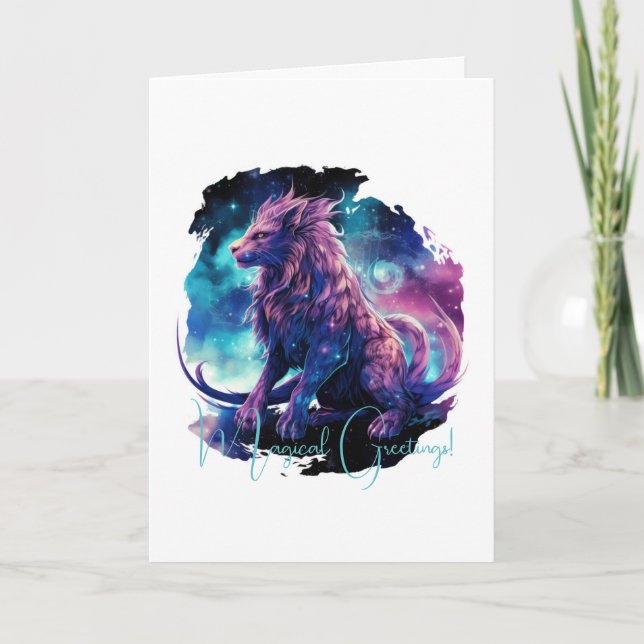 Cartão Crie sua criatura de fantasia de quimera mítica (Frente)