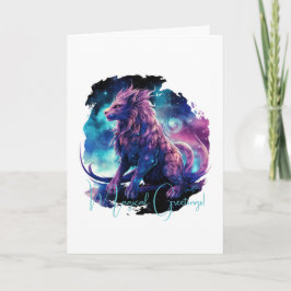 Cartão Crie sua criatura de fantasia de quimera mítica