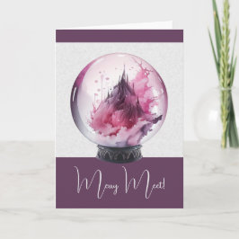 Cartão Crie Sua Própria Bola de Cristal Rosa