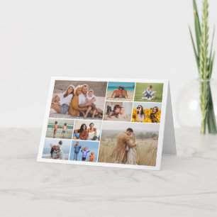 Cartão Crie Sua Própria Colagem de 10 Fotos