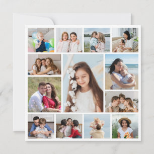 Cartão Crie Sua Própria Colagem de 13 Fotos