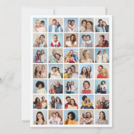 Cartão Crie Sua Própria Colagem de 35 Fotos