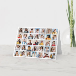 Cartão Crie Sua Própria Colagem de 35 Fotos