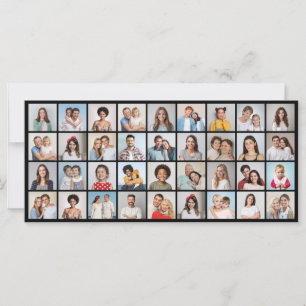 Cartão Crie Sua Própria Colagem de 36 Fotos de Abertura