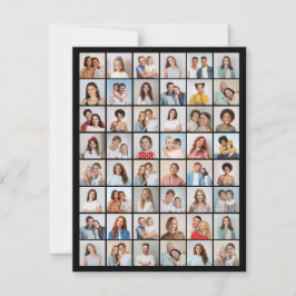 Cartão Crie Sua Própria Colagem de 48 Fotos