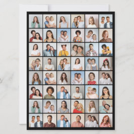 Cartão Crie Sua Própria Colagem de 48 Fotos