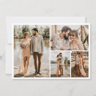 Cartão Crie Sua Própria Colagem de 4 Fotos
