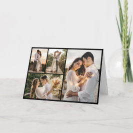 Cartão Crie Sua Própria Colagem de 4 Fotos