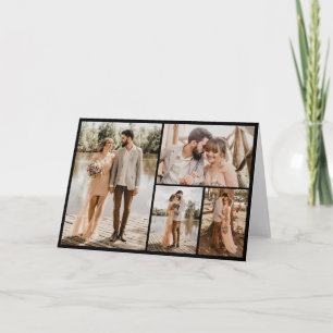 Cartão Crie Sua Própria Colagem de 4 Fotos