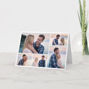 Cartão Crie Sua Própria Colagem de 5 Fotos