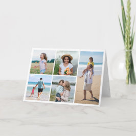Cartão Crie Sua Própria Colagem de 5 Fotos