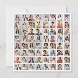 Cartão Crie Sua Própria Colagem de 64 Fotos