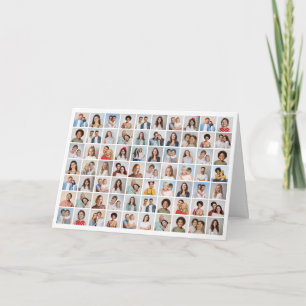 Cartão Crie Sua Própria Colagem de 70 Fotos