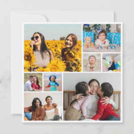 Cartão Crie Sua Própria Colagem de 8 Fotos