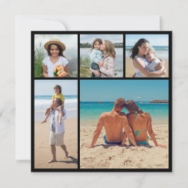 Cartão Crie sua própria colagem de fotos