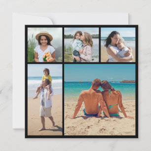 Cartão Crie sua própria colagem de fotos