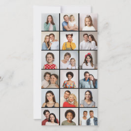 Cartão Crie Sua Própria Colagem de Fotos 18 Cor Editável