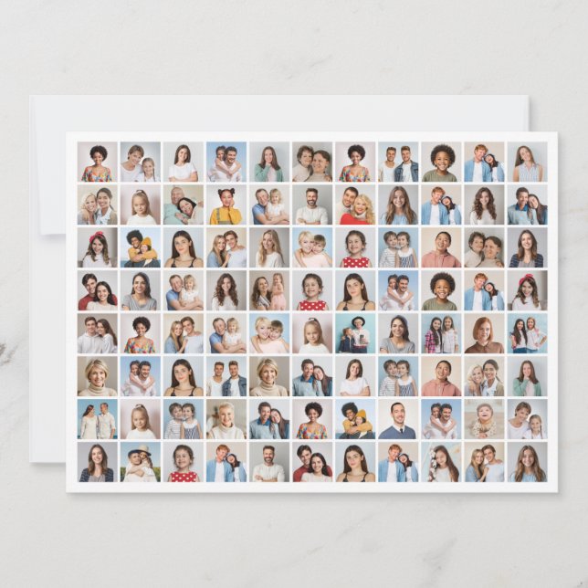 Cartão Crie sua própria colagem de fotos 88 (Frente)