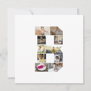 Cartão Crie Sua Própria Colagem de Fotos com a Letra B