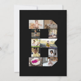 Cartão Crie Sua Própria Colagem de Fotos com a Letra B