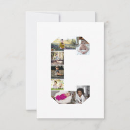 Cartão Crie Sua Própria Colagem de Fotos com a Letra C