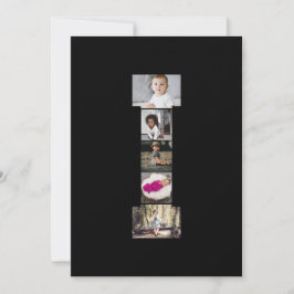 Cartão Crie sua própria colagem de fotos com a letra I