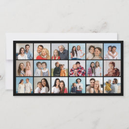 Cartão Crie Sua Própria Colagem de Fotos de 18 Fotos para