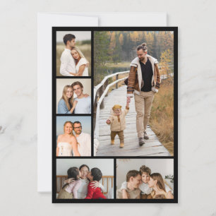 Cartão Crie Sua Própria Colagem de Fotos de 6 Fotos para