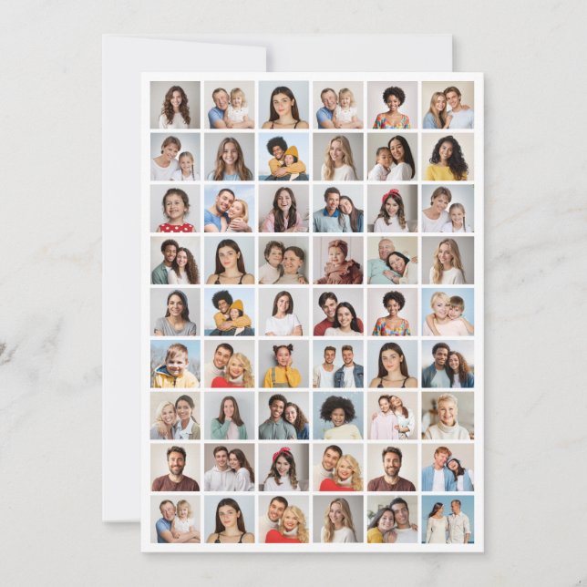 Cartão Crie Sua Própria Colagem de Fotos de Cumprimentos  (Frente)