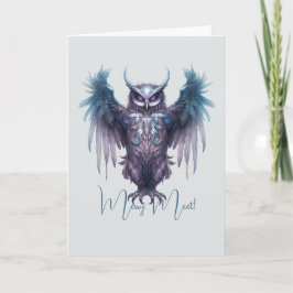 Cartão Crie Sua Própria Coruja Roxa