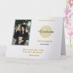 Cartão Crie sua própria foto de formatura simples 21,59cm
