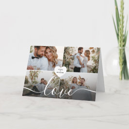 Cartão Crie Sua Própria Fotografia de Colagem de Amor